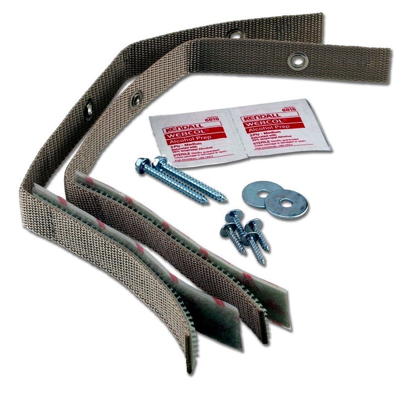 Quakehold! Furniture Strap Kit, Earthquake Fasteners for Disaster Preparedness, Child Proof Safety Straps for RV, Home Office, Helps Prevent Damage and Injury, Easy to Install, Beige - Image 1